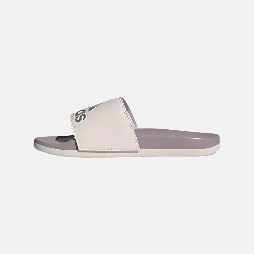 Adidas Adilette Comfort Women's Slides -Preloved Fig/Silver Metallic/Putty Mauve