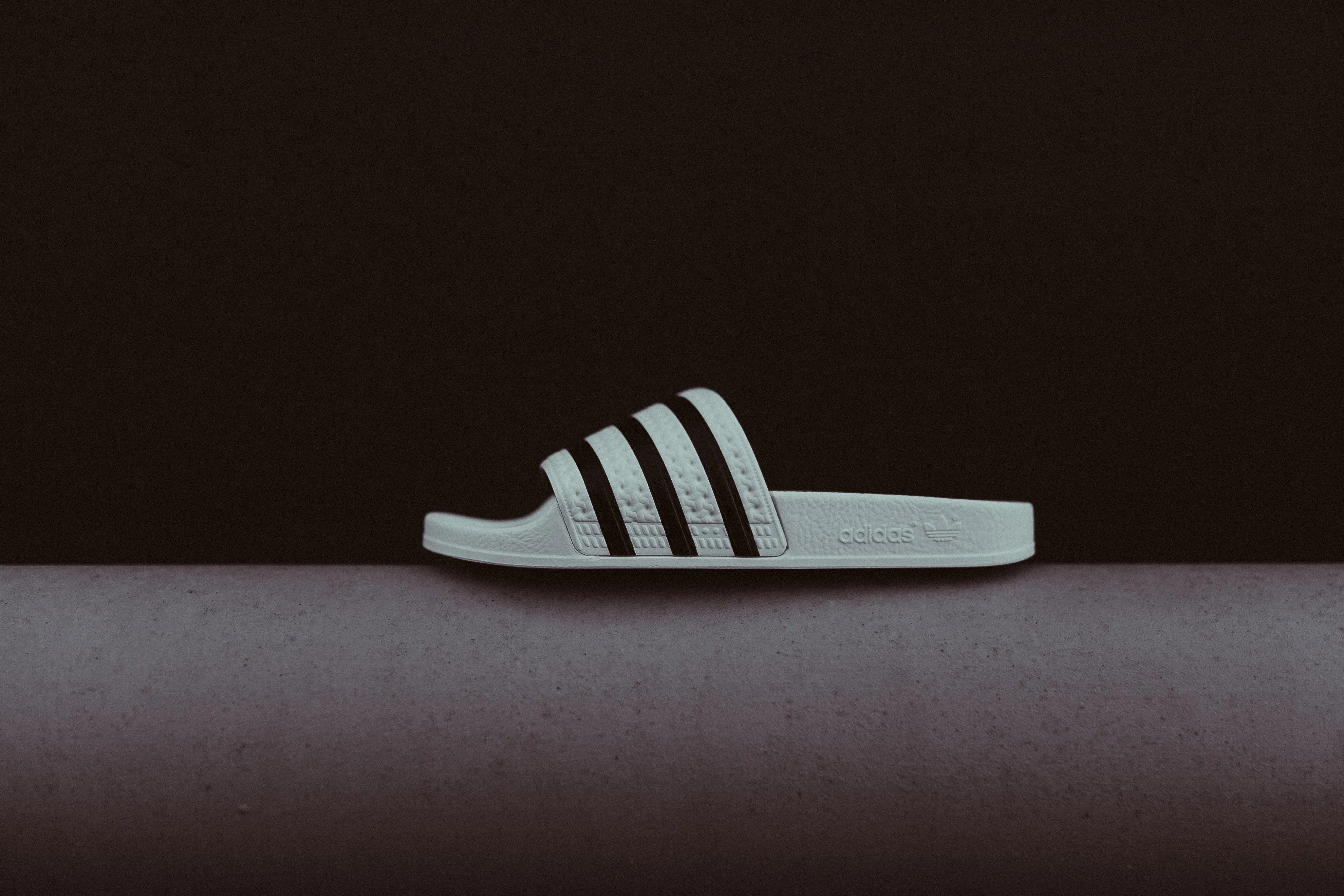 Adidas Adilette (White/Black/White)