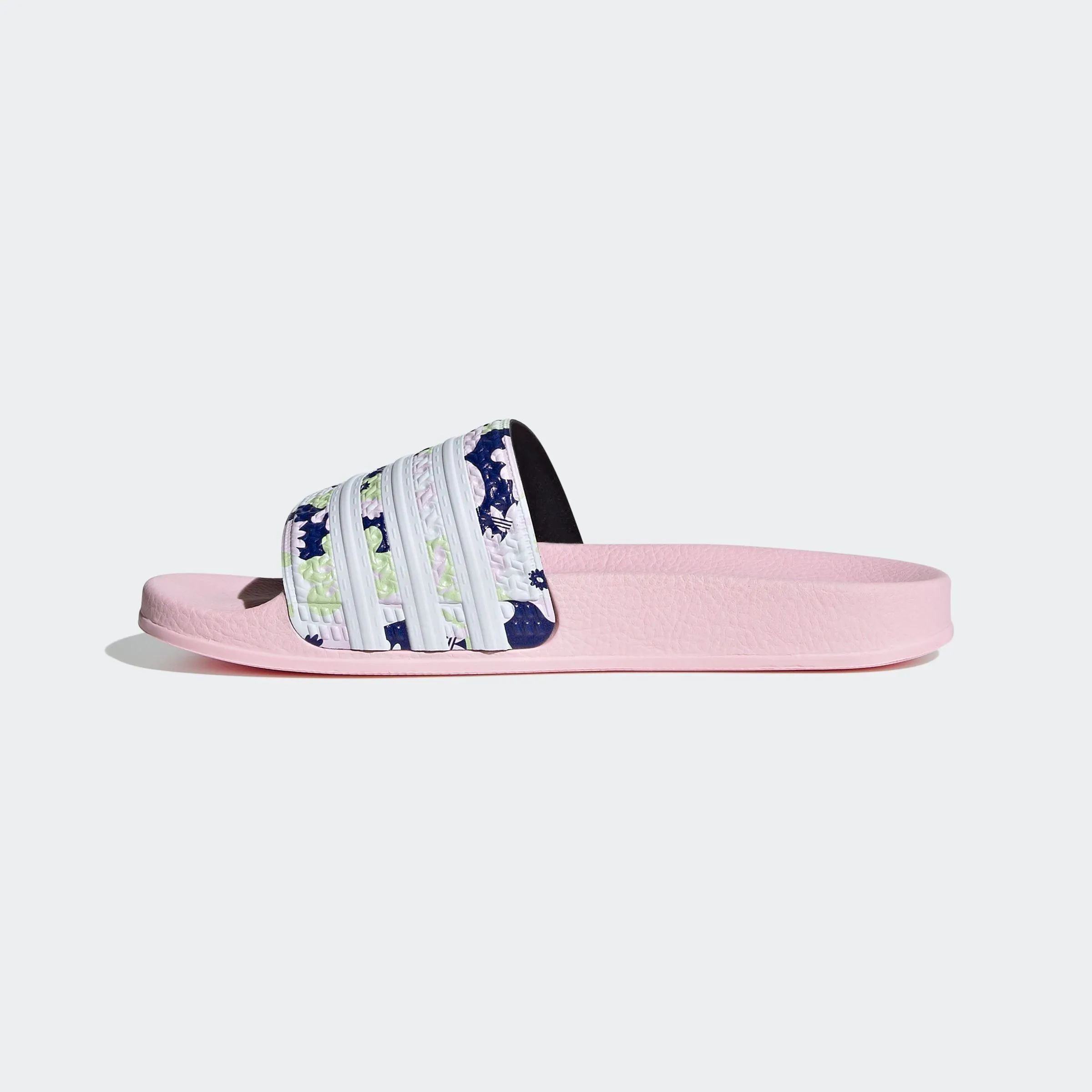 Adidas Kid's Adilette Lite Slides - Light Pink / Floral