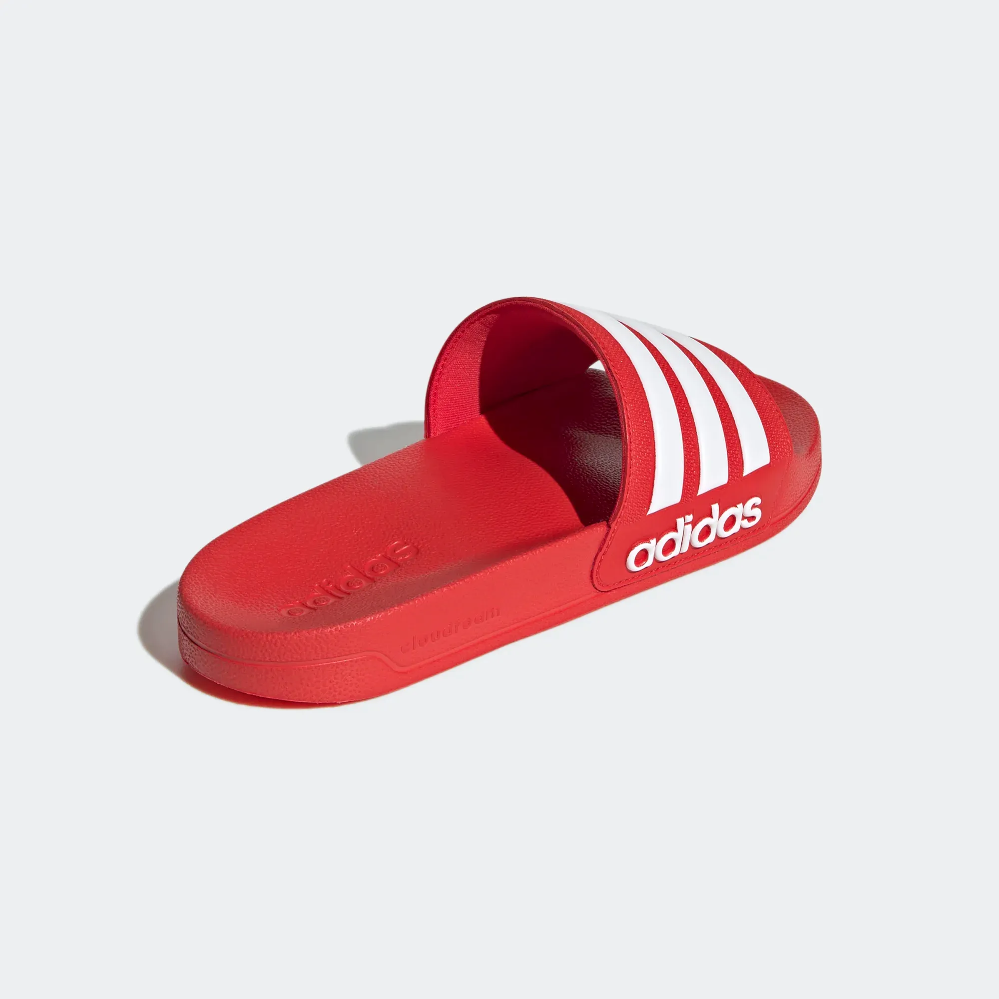 Adidas Men's Adilette Shower Slides - Vivid Red / Cloud White