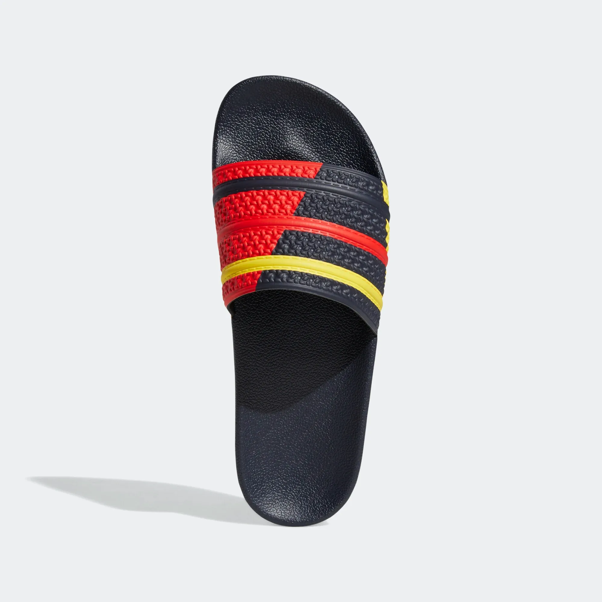 Adidas Men's Adilette Slides - Legend Ink / Red / Yellow