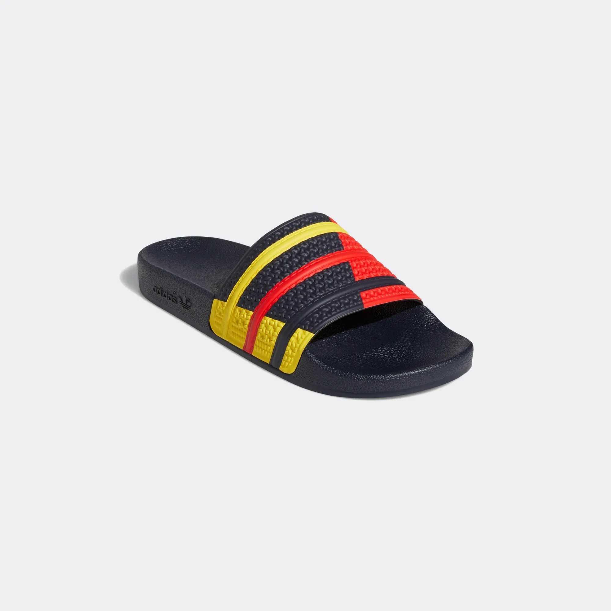 Adidas Men's Adilette Slides - Legend Ink / Red / Yellow