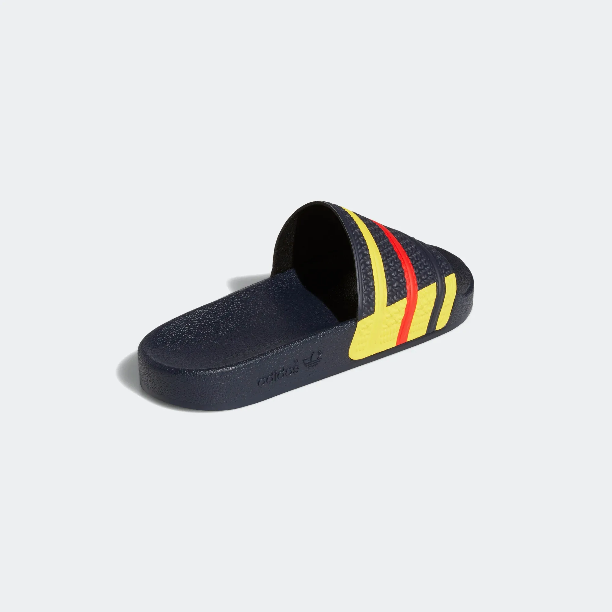 Adidas Men's Adilette Slides - Legend Ink / Red / Yellow