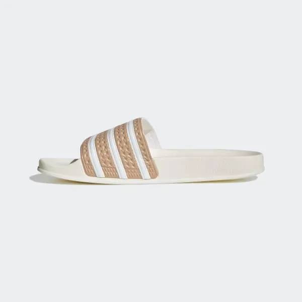 Adidas Men's Adilette Slides - Magic Beige / Cloud White / Off White