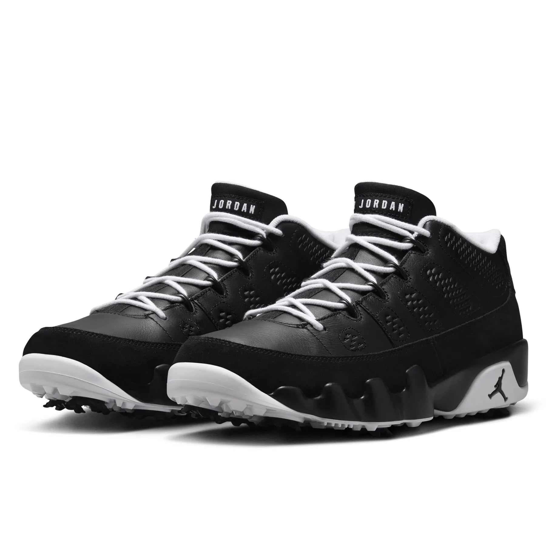 Air Jordan 9G Retro Golf Shoes Black/White/Metallic Red - SU24