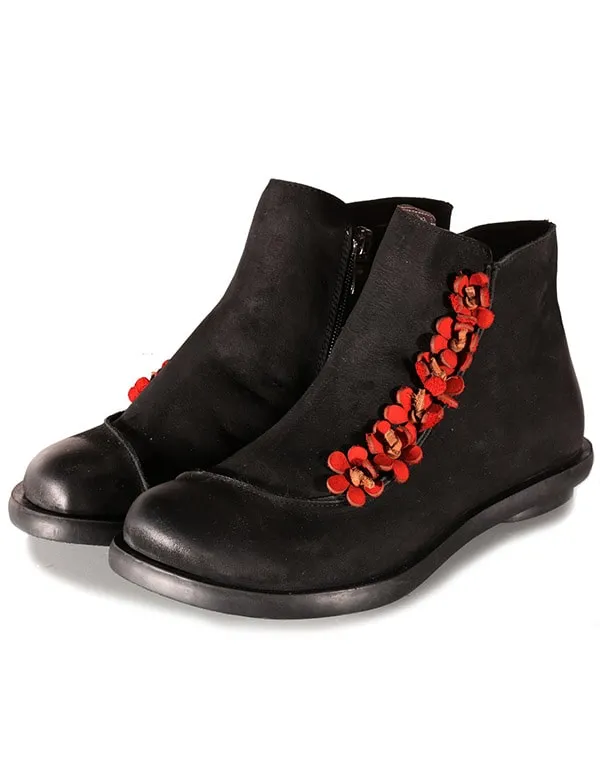 Autumn Winter Handmade Retro Double Leather Boots