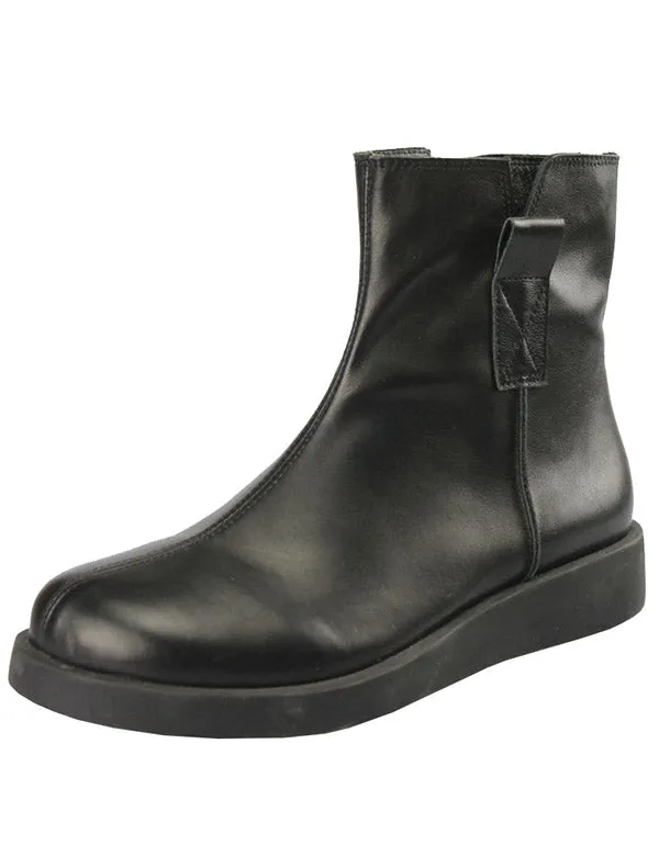 Autumn Winter Leather Women's Short Boots