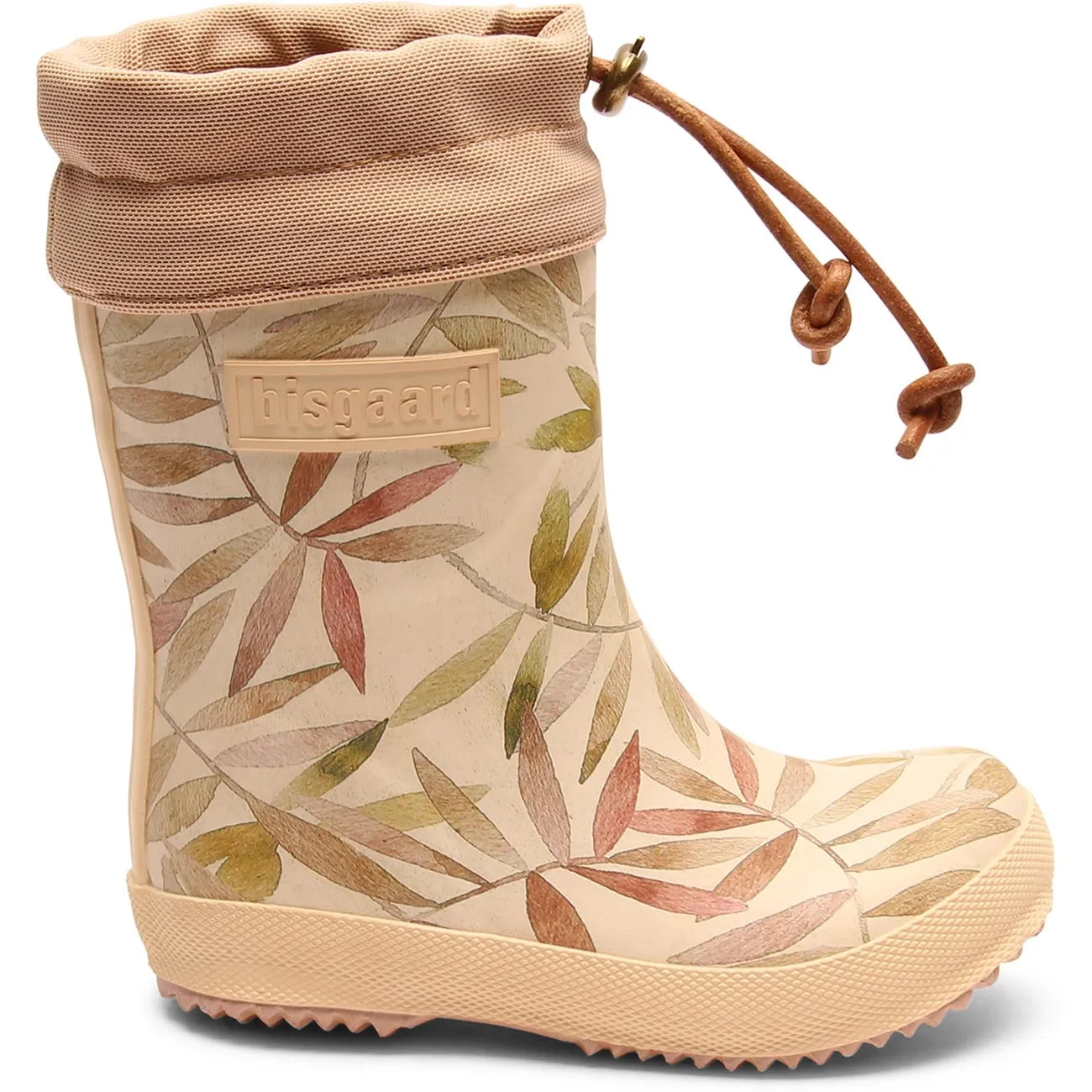 Bisgaard Rubber Boots Thermo Beige Leaves