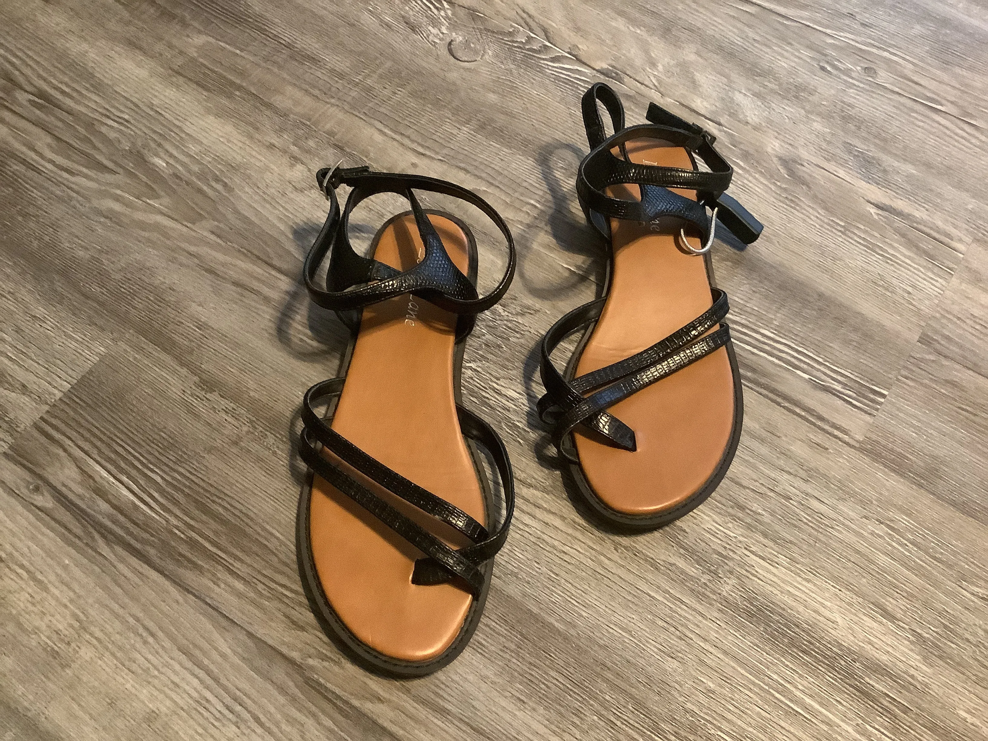 Black Sandals Flats Clothes Mentor, Size 8