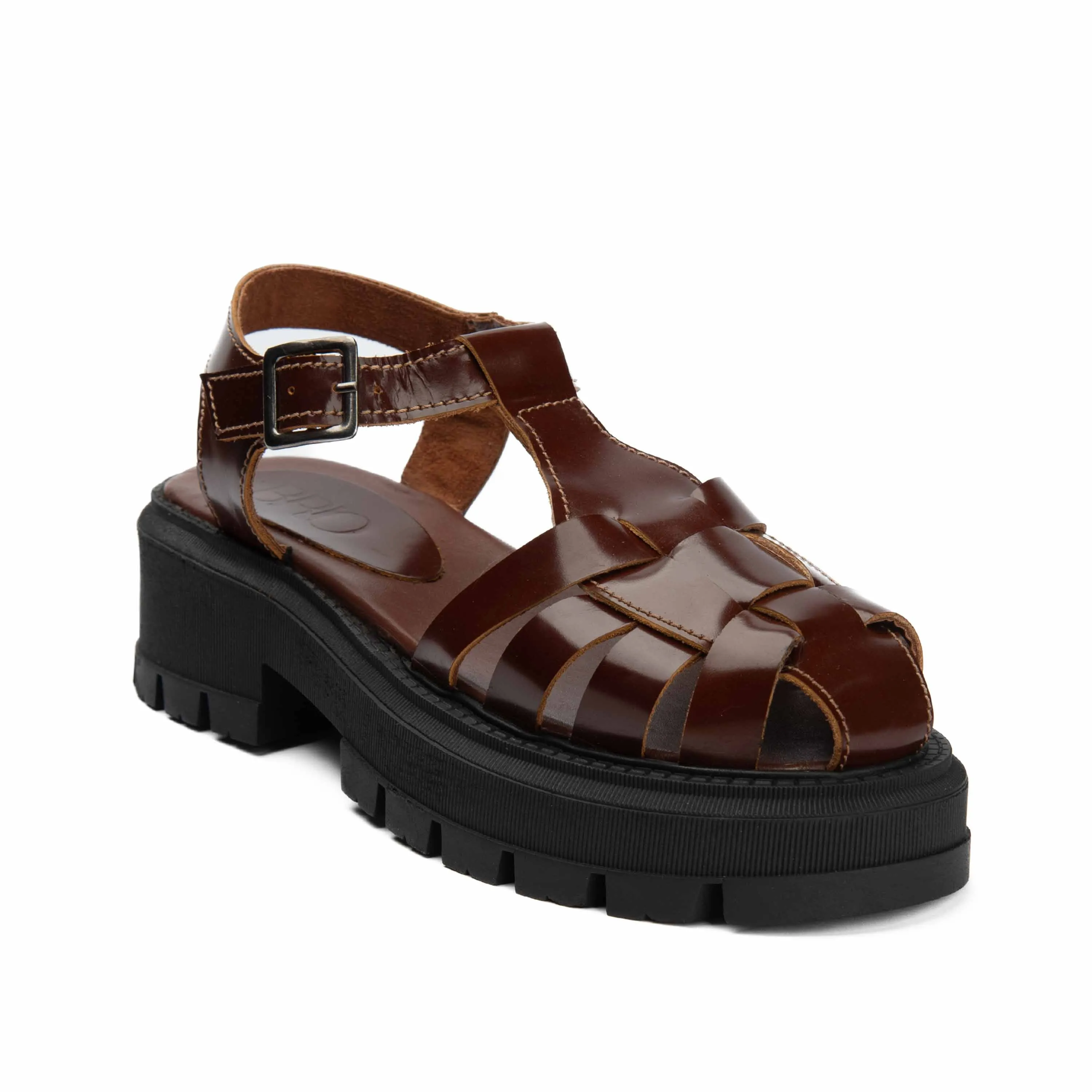 Brio Women's Platform Sandals-Brown