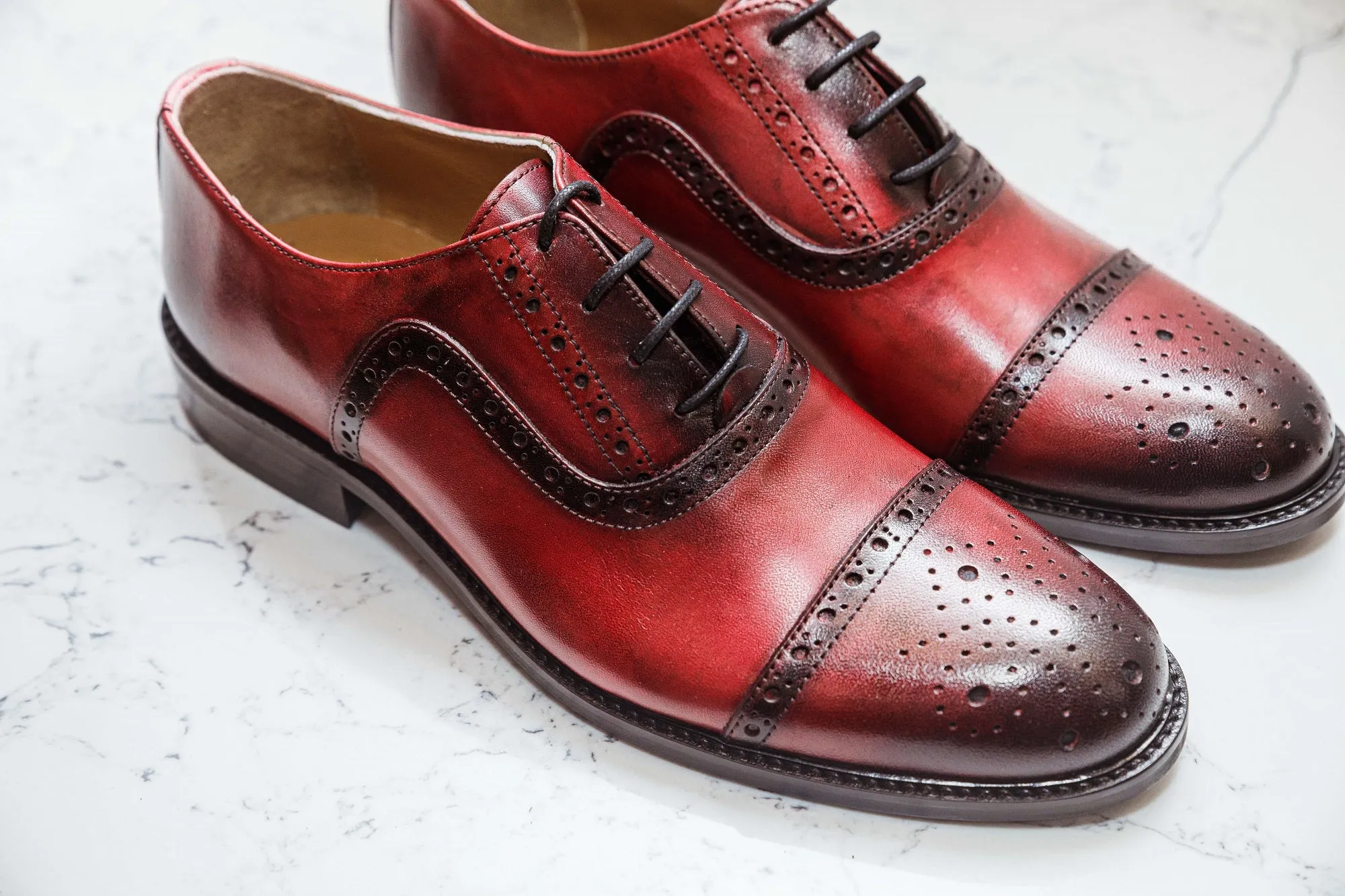 Burgundy Brogues