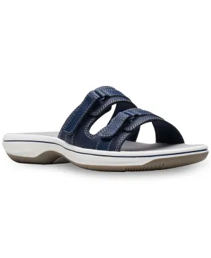 Cloudsteppers Breeze Piper Comfort Clarks Women's Slides, Blue