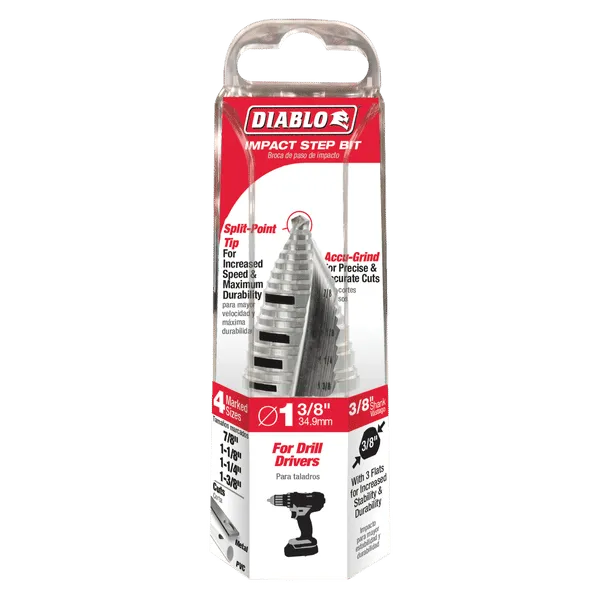 Diablo 7/8" x 1-3/8" Impact 15-Step Drill Bit