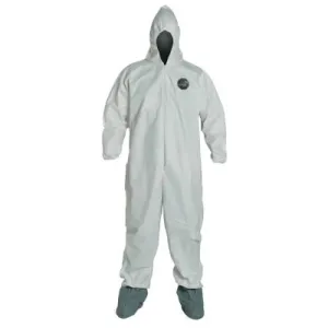 DuPont™ ProShield NexGen Coveralls with Attached Hood and Boots, White, 3X-Large, NG122S-3XL