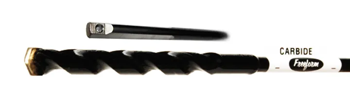 Freeform Carbide Masonry Drill Bits  1/2" x 18"  with 1/4" Bellhanger Flex Shaft