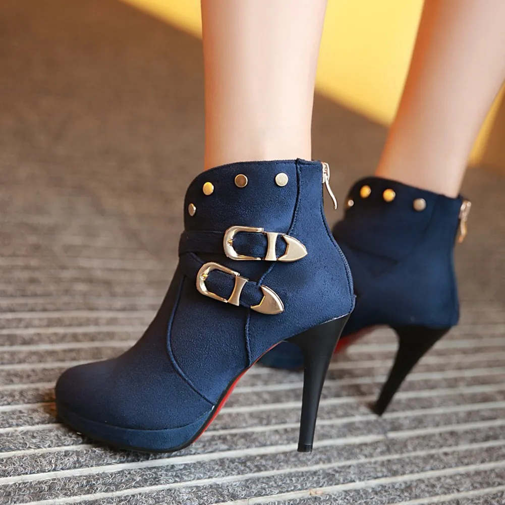 high heels winter boots woman ankle boots