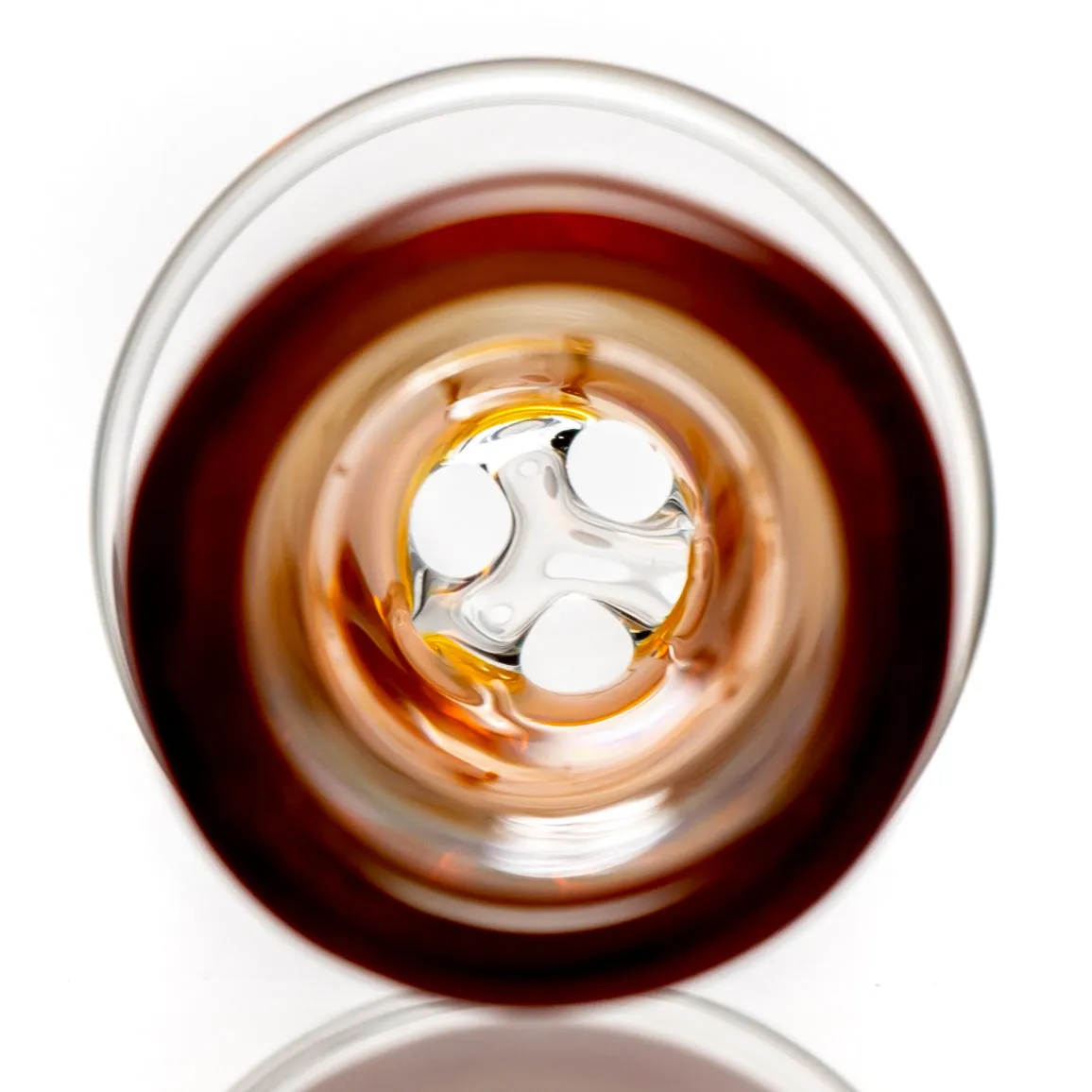 Hitwell Glass - Martini Slide - 3 Hole - 18mm - Amber