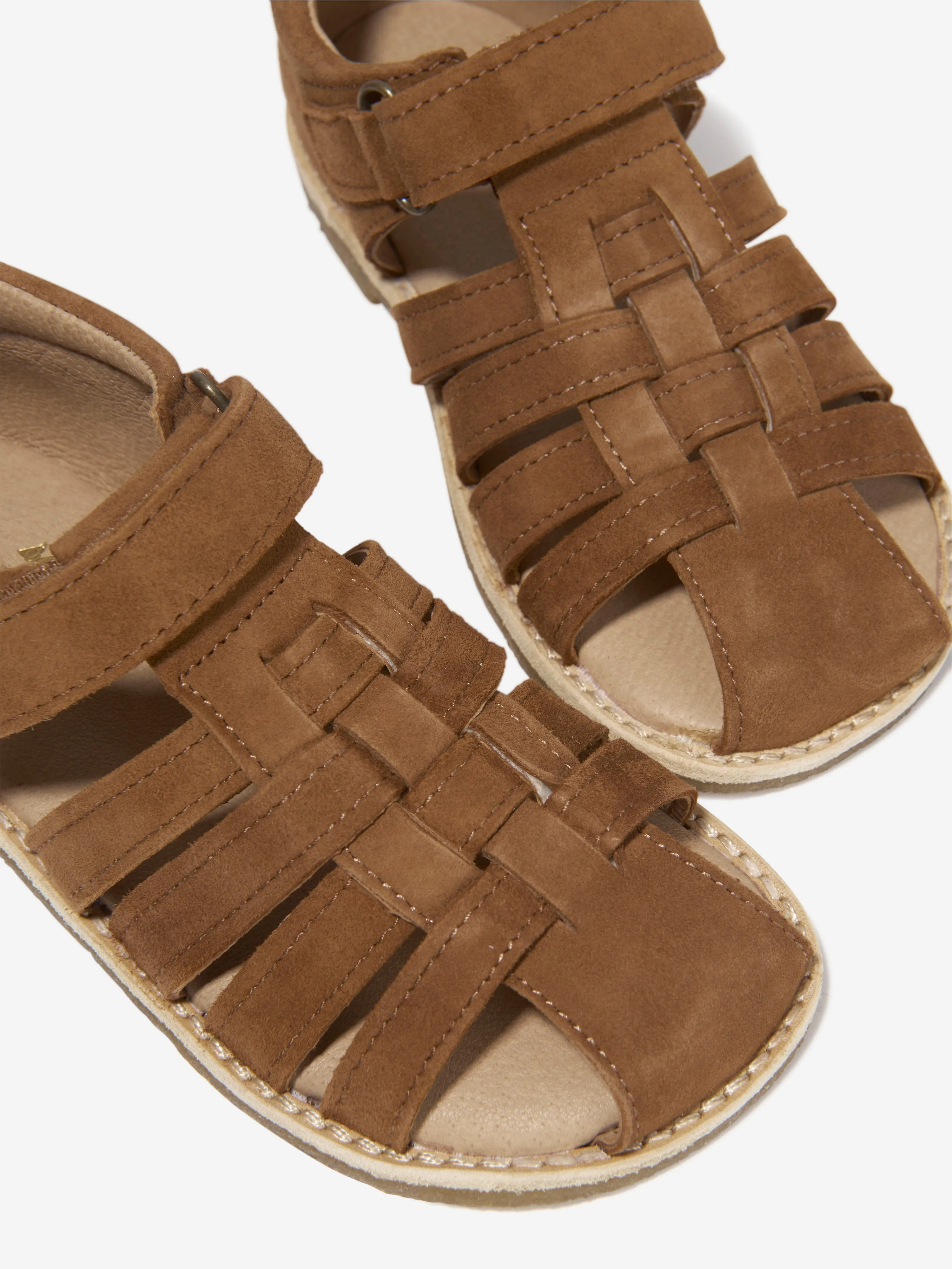 Konges Slojd Unisex Suede And Leather Lapinou Strap Sandals