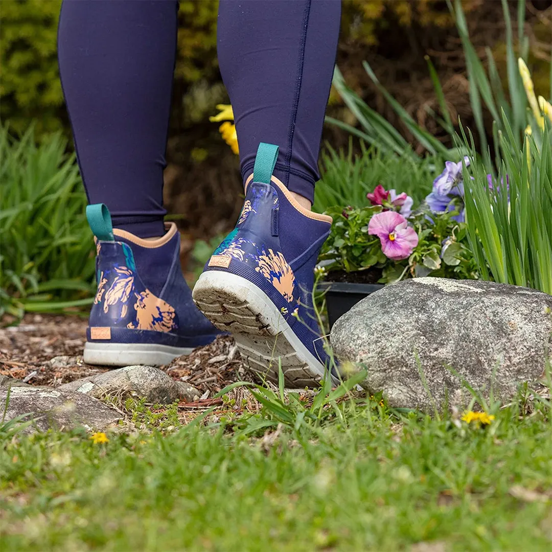 Ladies Muck Originals Pull On Ankle Boots Floral by Muckboot