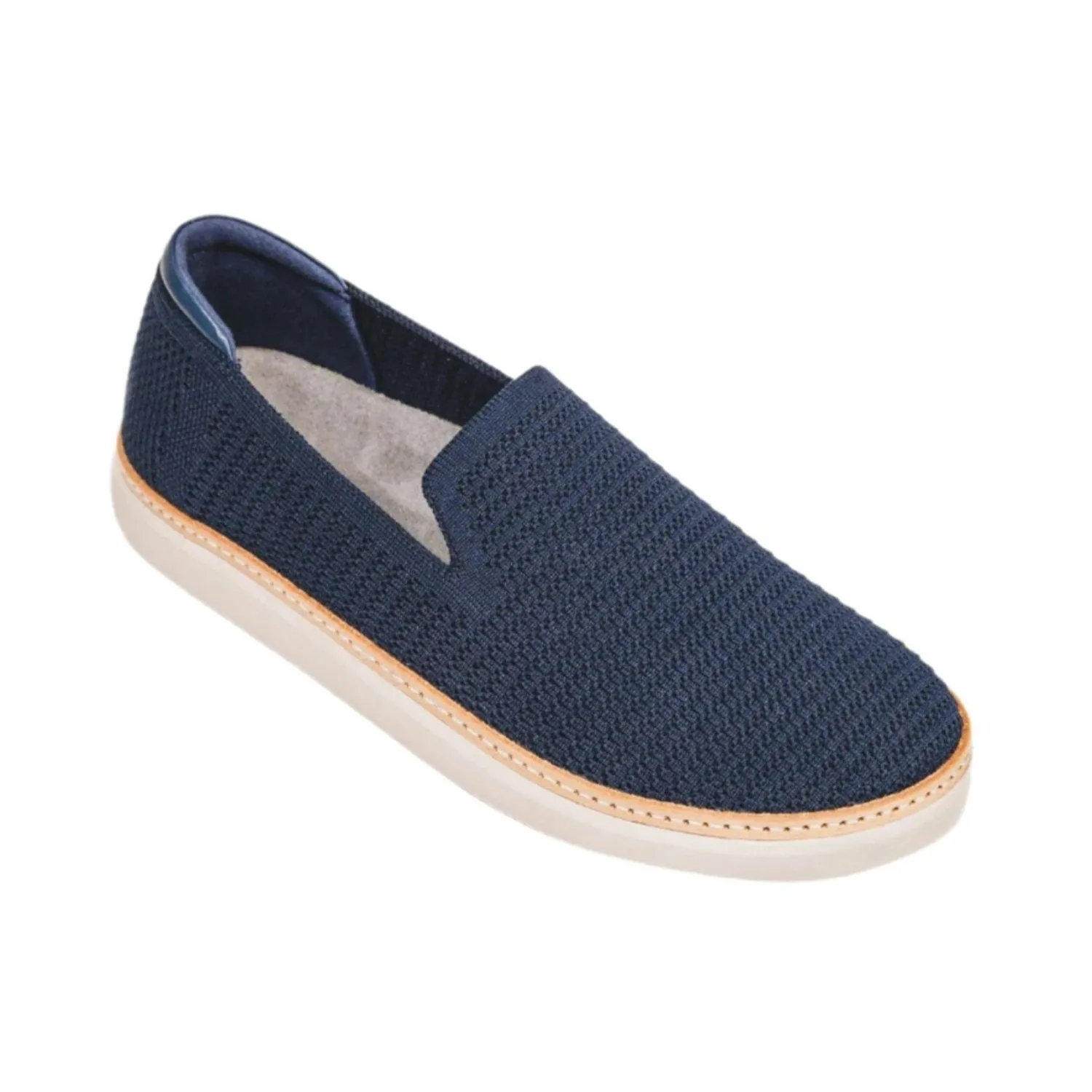 Navy Bamboo Knit Grounding Slip-On