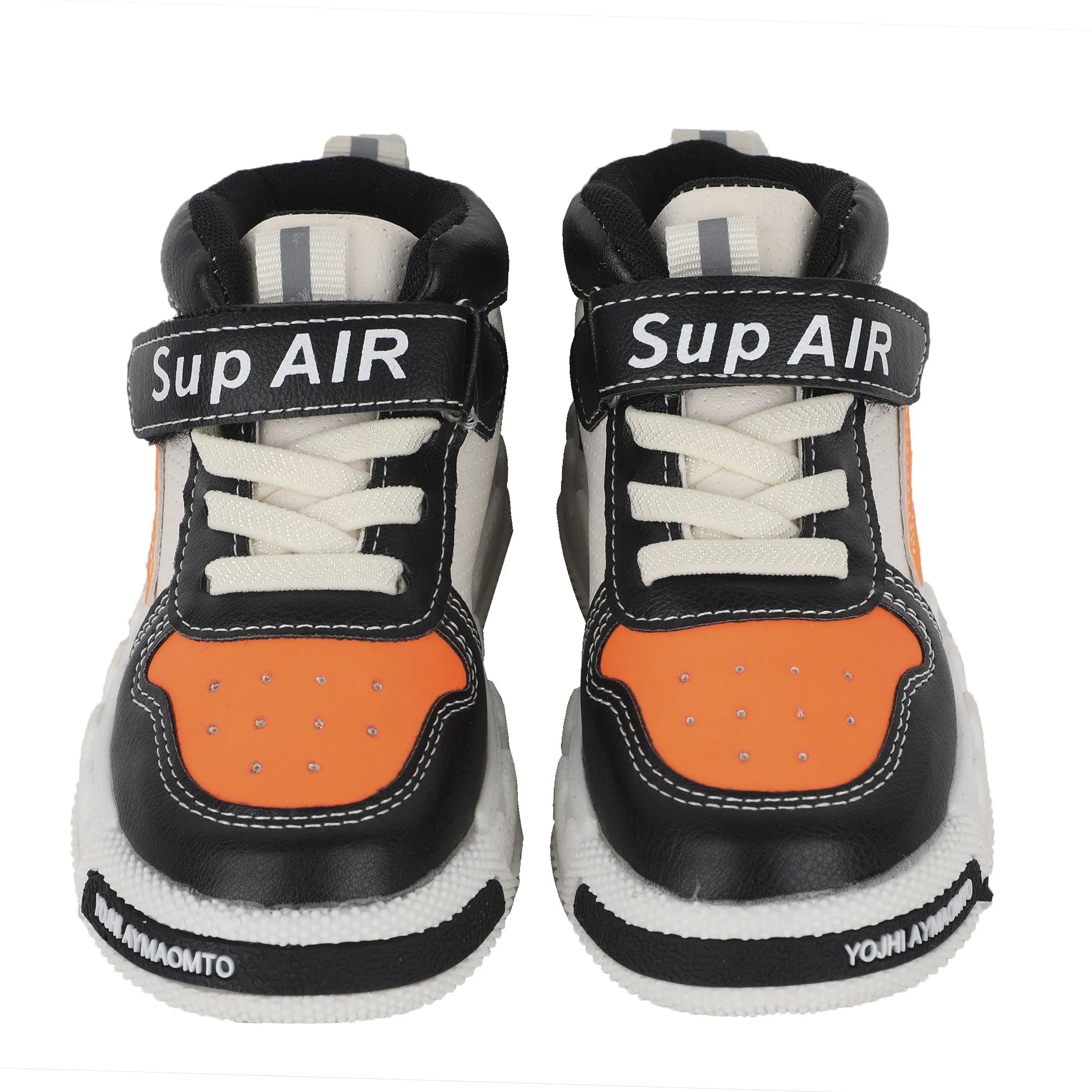 Orange and Black Canvas Sports Shoes