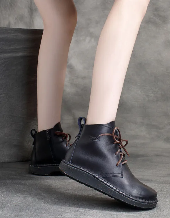 Soft Leather Handmade Retro Winter Boots