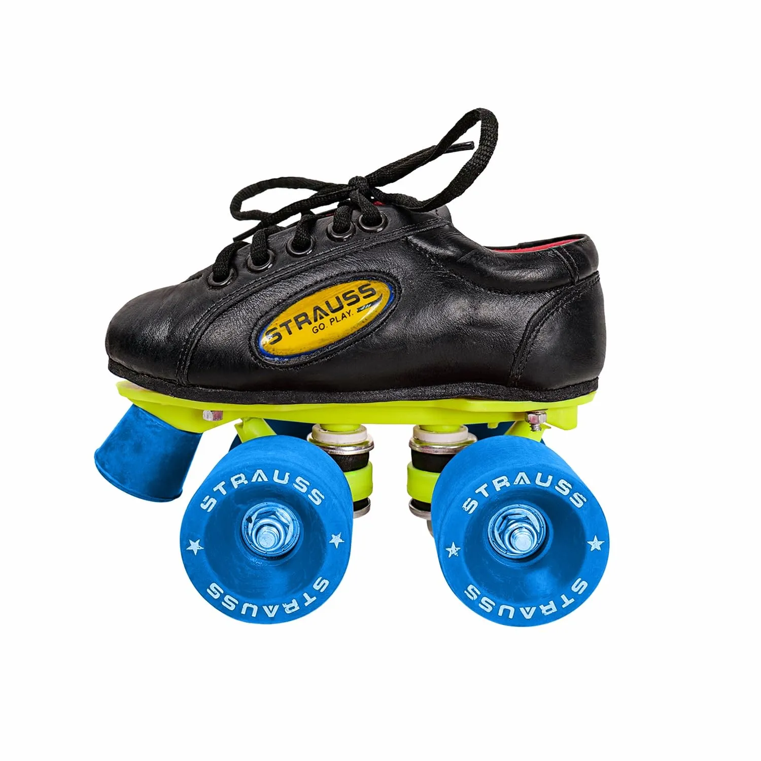 STRAUSS Gripper Adjustable Skating Shoes | Combo Set for Boys Kids and Girls| Size-5, (Blue/Black)