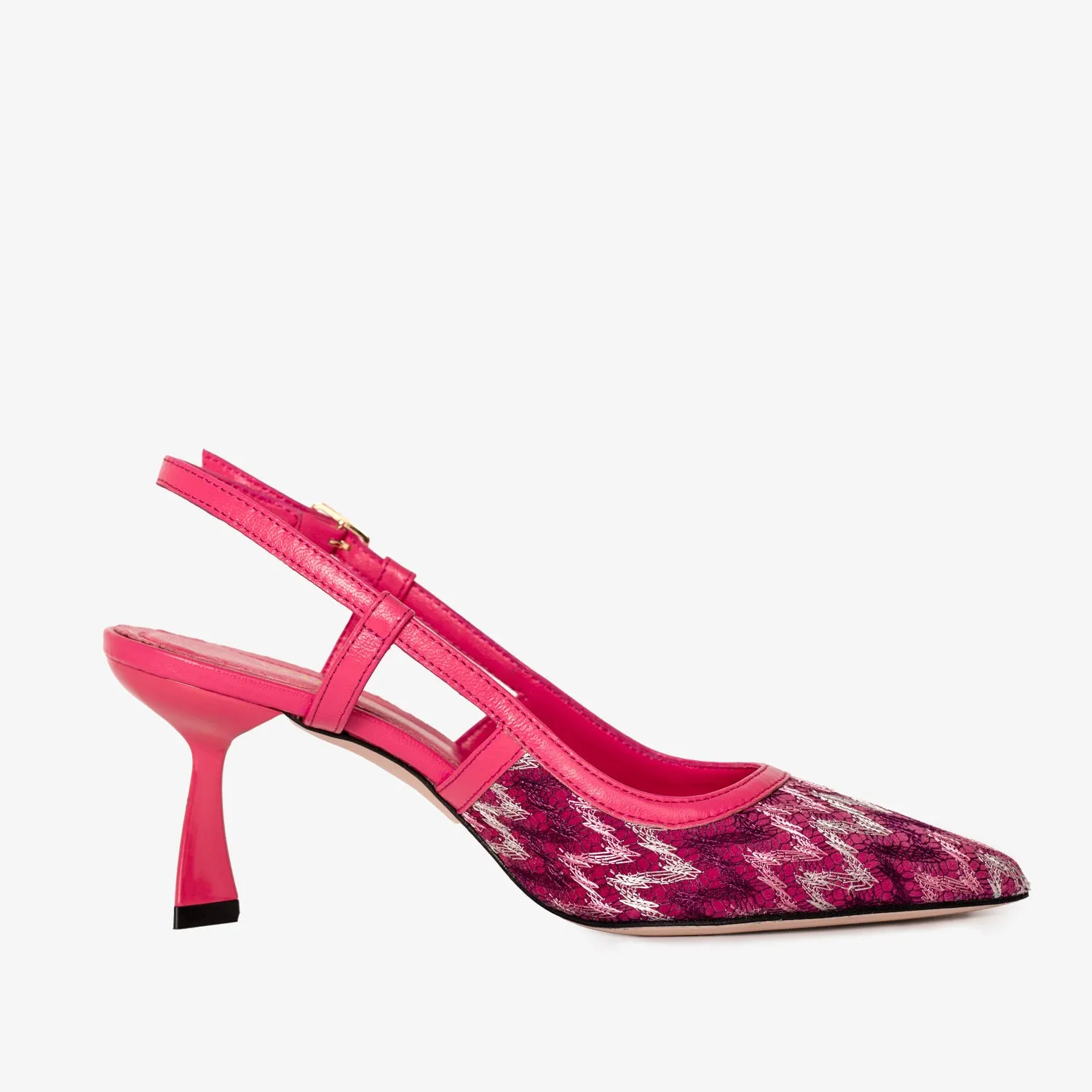 The Napoli Fuchsia Leather Slingback Women Sandal