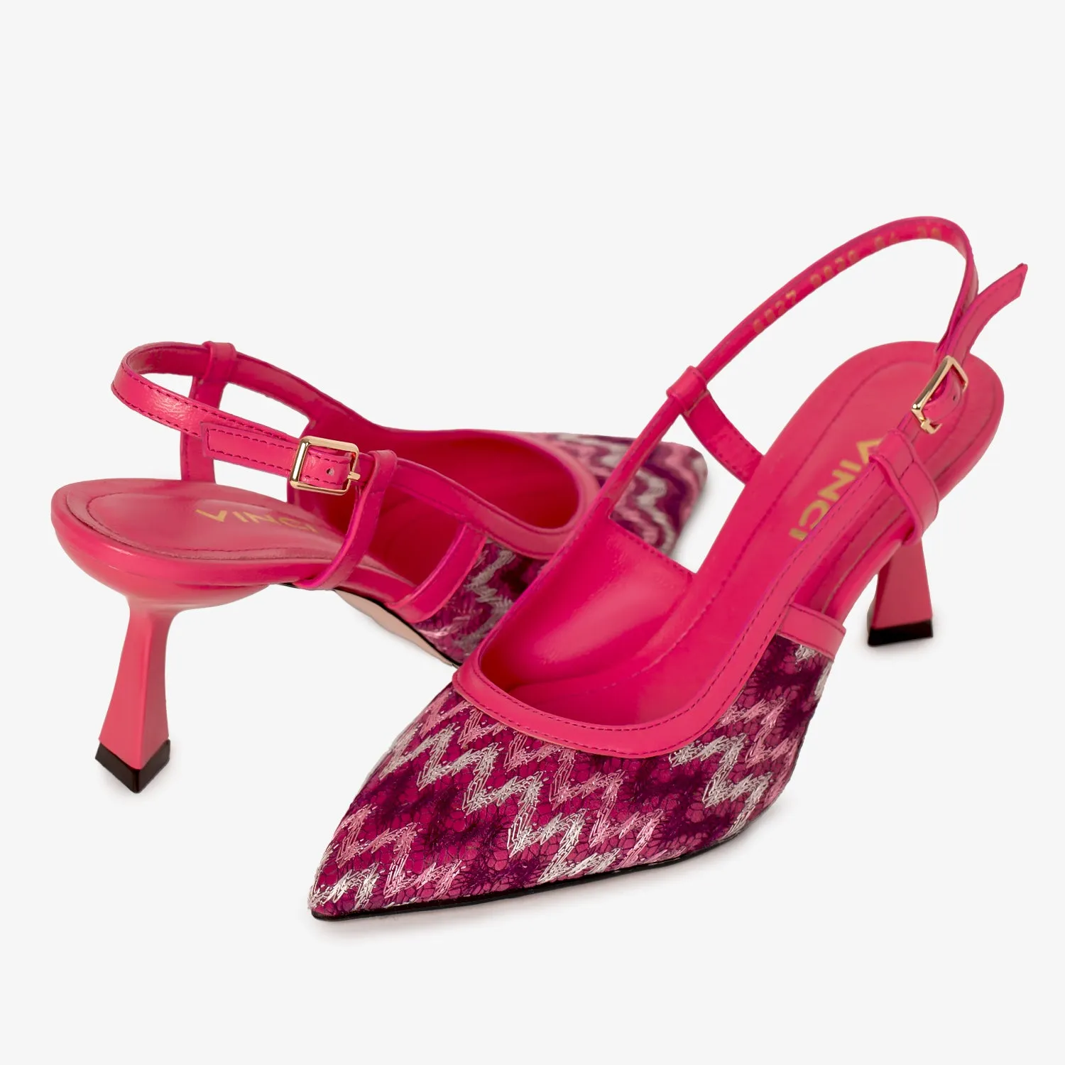 The Napoli Fuchsia Leather Slingback Women Sandal