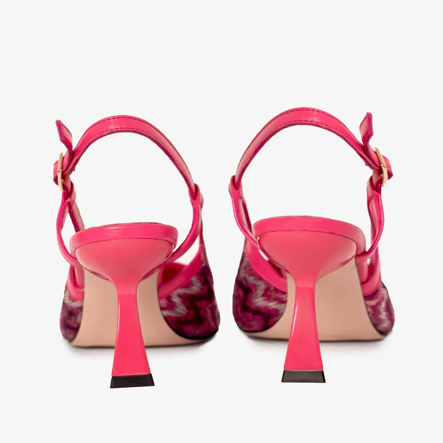 The Napoli Fuchsia Leather Slingback Women Sandal