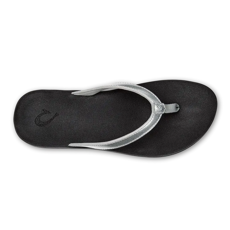 WOMEN'S OLUKAI PUAWE | SILVER / BLACK