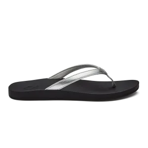 WOMEN'S OLUKAI PUAWE | SILVER / BLACK